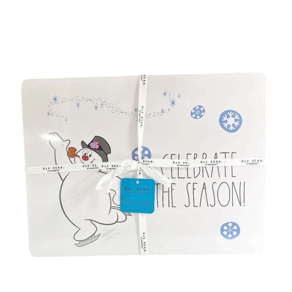 NEW Rae Dunn/Frosty The Snowman CELEBRATE THE SEASON Placemats Set/4